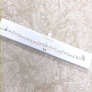 Brand New Vittoria Sterling Silver Infinity Loop Bracelet Made in Italy 925
